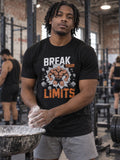 Break Your Limits Unisex Graphic T-Shirt – Black – front view, gym