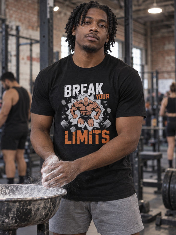 Break Your Limits Unisex Graphic T-Shirt | Motivational Gym Tee