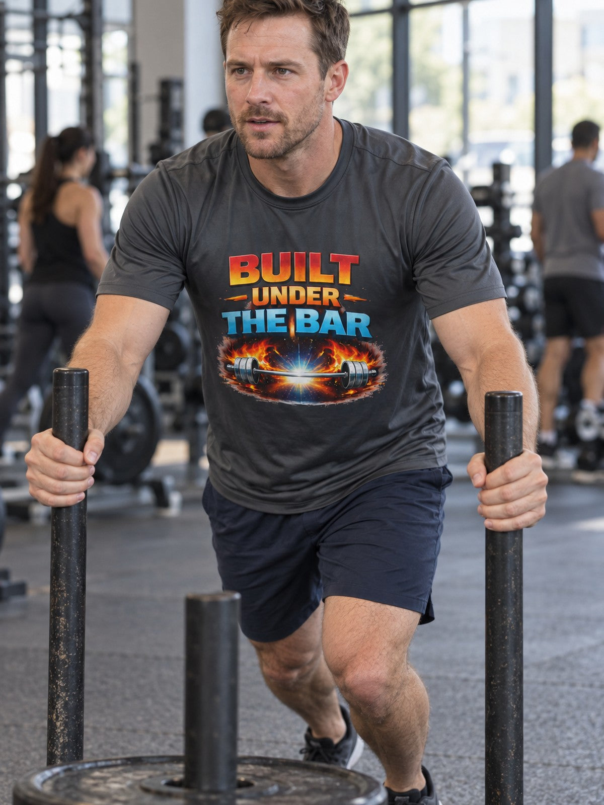 The Bar – Iron Grey – front view, gym