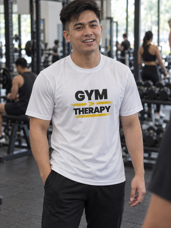 Gym Therapy | Moisture Wicking Tee – Neon Pink