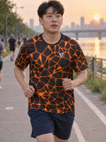 Man training in the Magma Rift men's sports jersey with the Vantacore V emblem on the left chest – front view
