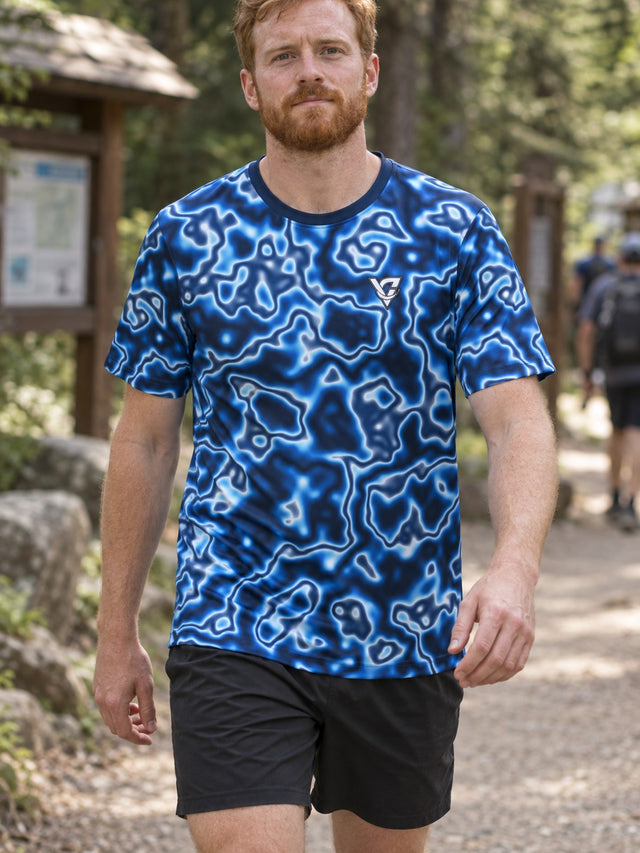 Deep Ocean Marble Multipurpose Athletic Shirt