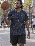 Man training in the Topo Blaze men's sports jersey with the Vantacore V emblem on the left chest – front view