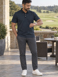 Classic Men's Polo Shirt — All-Over Print Performance Golf Polo – lifestyle, front view