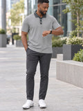 Classic Grey Polo Shirt — Men's Casual Collared Tee – lifestyle, front view