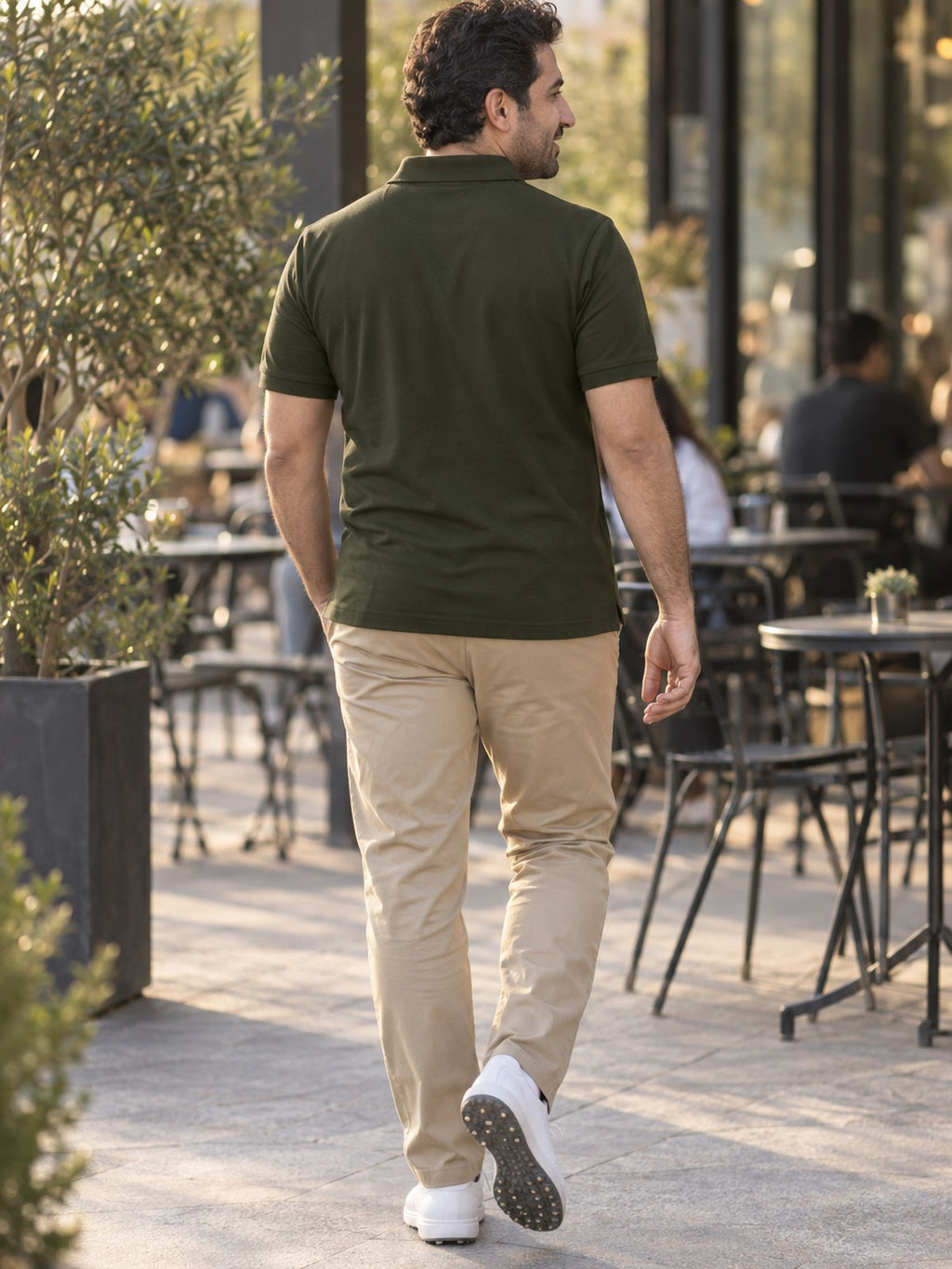 Polo Shirt | Men’s Golf & Work Polo – lifestyle, rear view