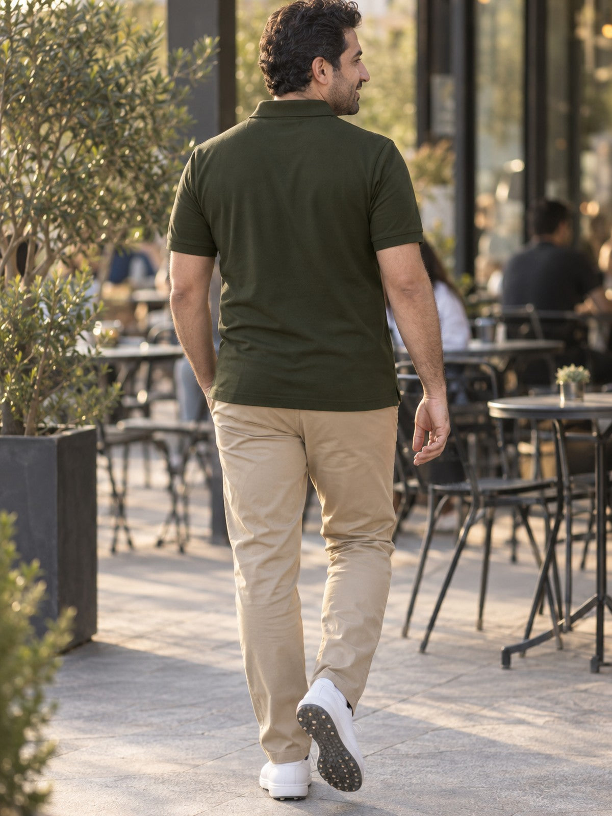 Polo Shirt | Men’s Golf & Work Polo – lifestyle, rear view
