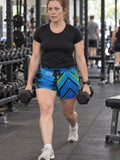 Women's Multipurpose Athletic Shorts with Pockets | Aqua Circuit – gym training, front view