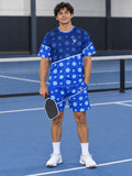 Pickleball Royal Ice Dink Dot Men's Sports Jersey, front view