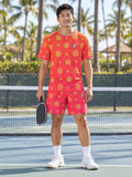 Pickleball Sunset Fade Dink Dot Men's Sports Jersey, front view