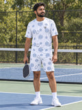 Pickleball Arctic White Dink Dot Men's Athletic Shorts with Pockets, front view
