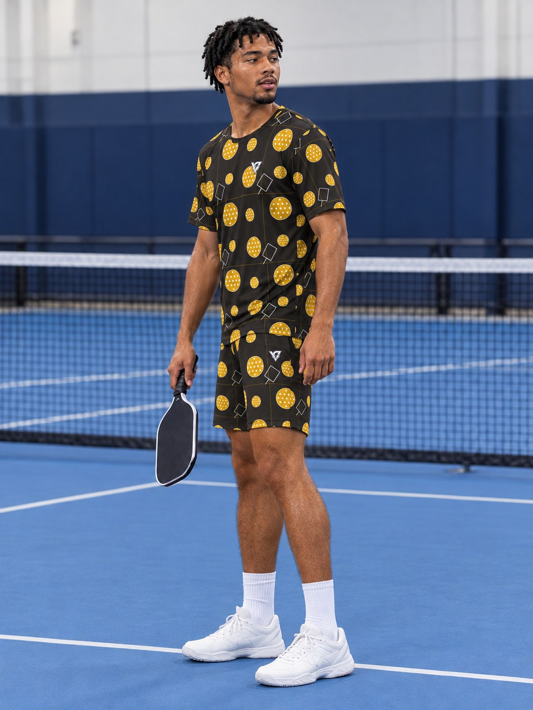 Pickleball Gold Rush Dink Dot Men's Sports Jersey, side view