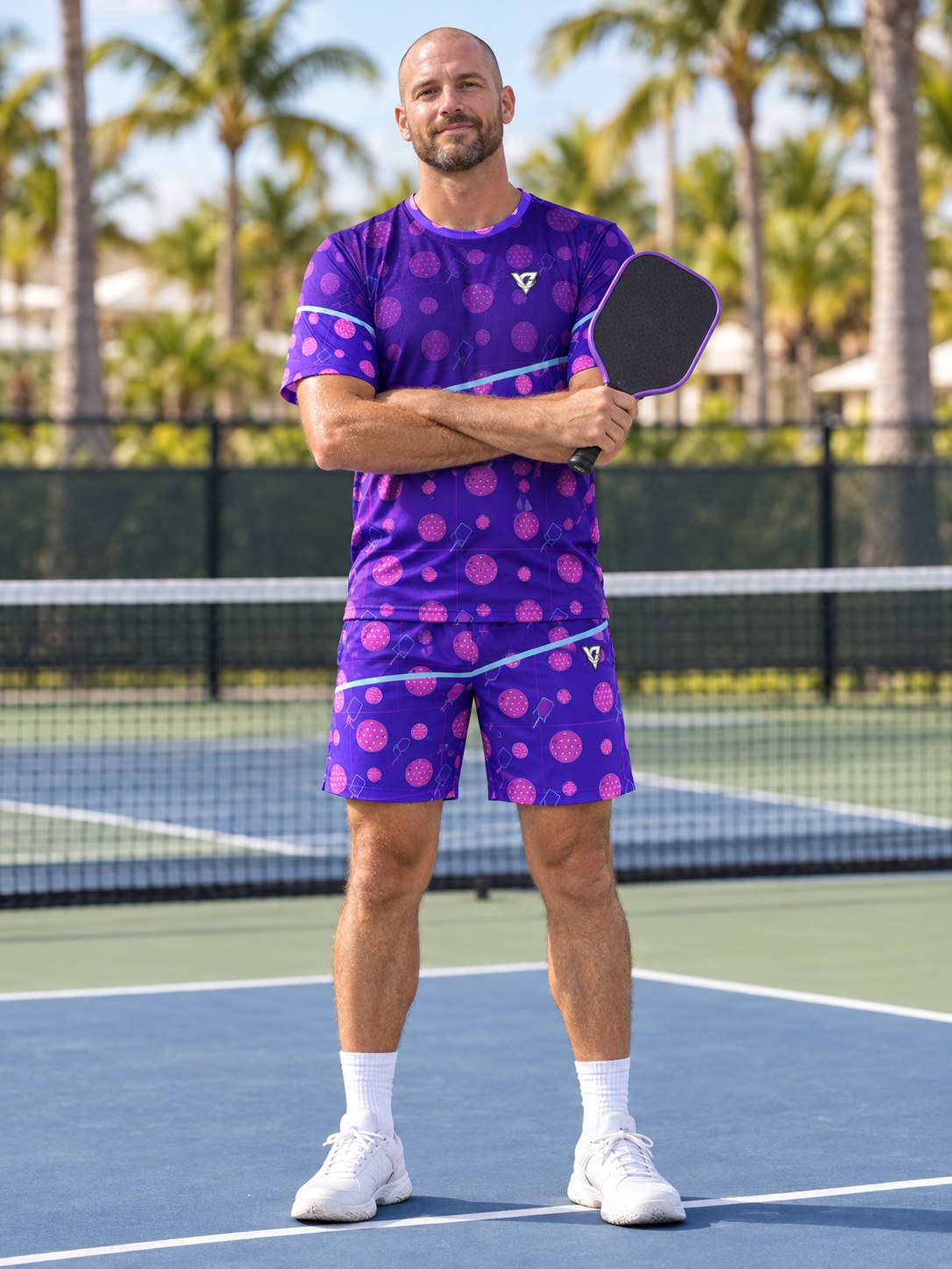 Pickleball Ultra Violet Dink Dot Men's Sports Jersey, front view