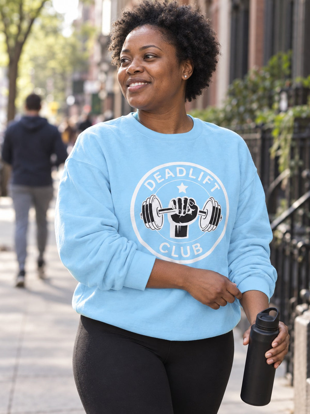 Woman wearing the Vantacore Deadlift Club Sweatshirt