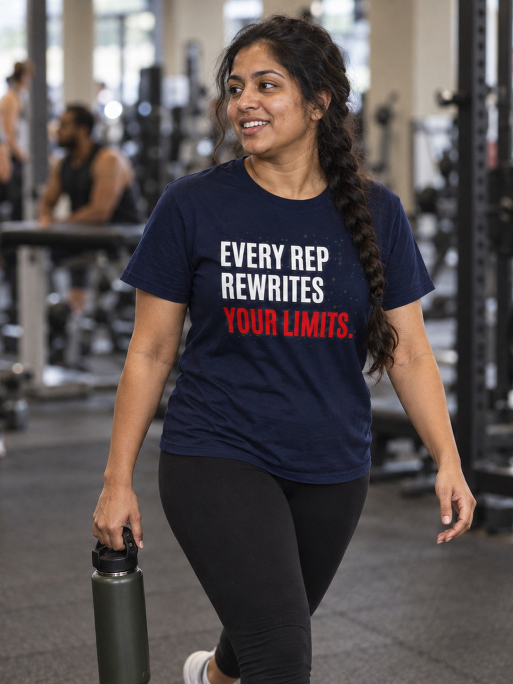 Woman wearing the Vantacore Every Rep Rewrites Your Limits