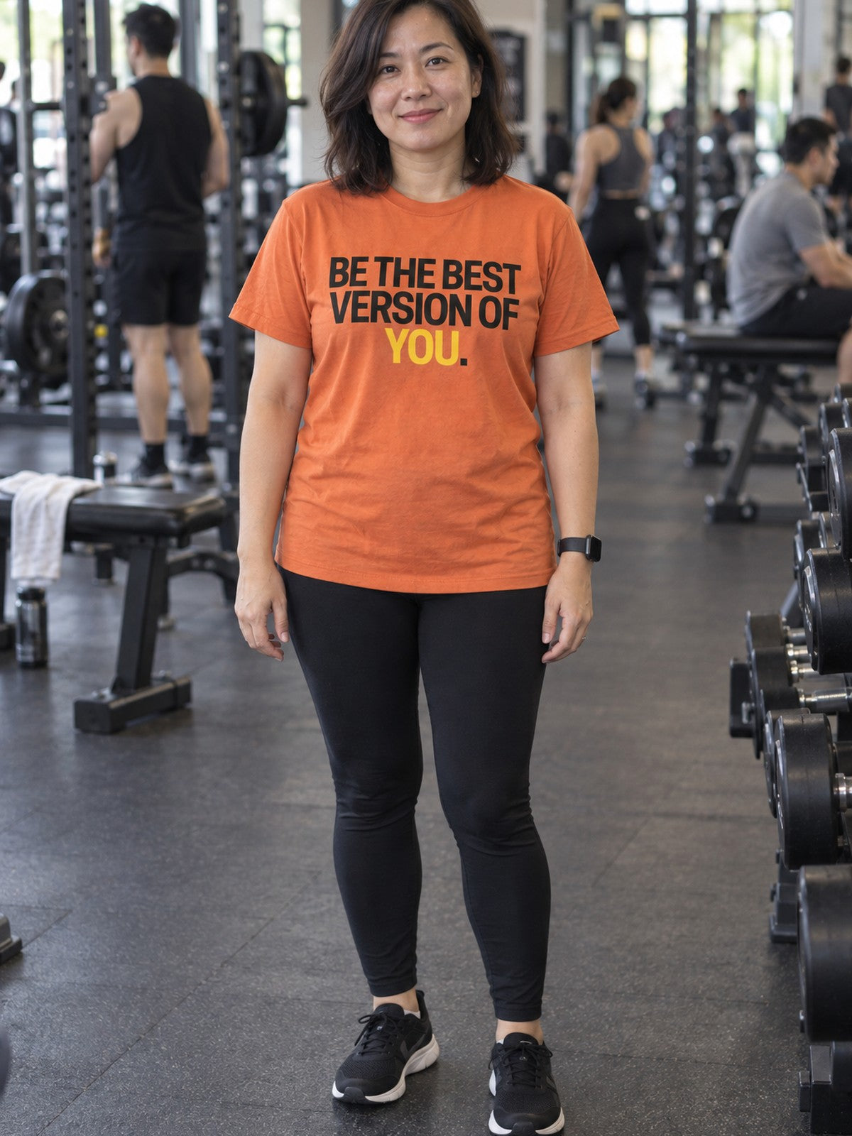 Woman wearing the Vantacore Be The Best Version Of You