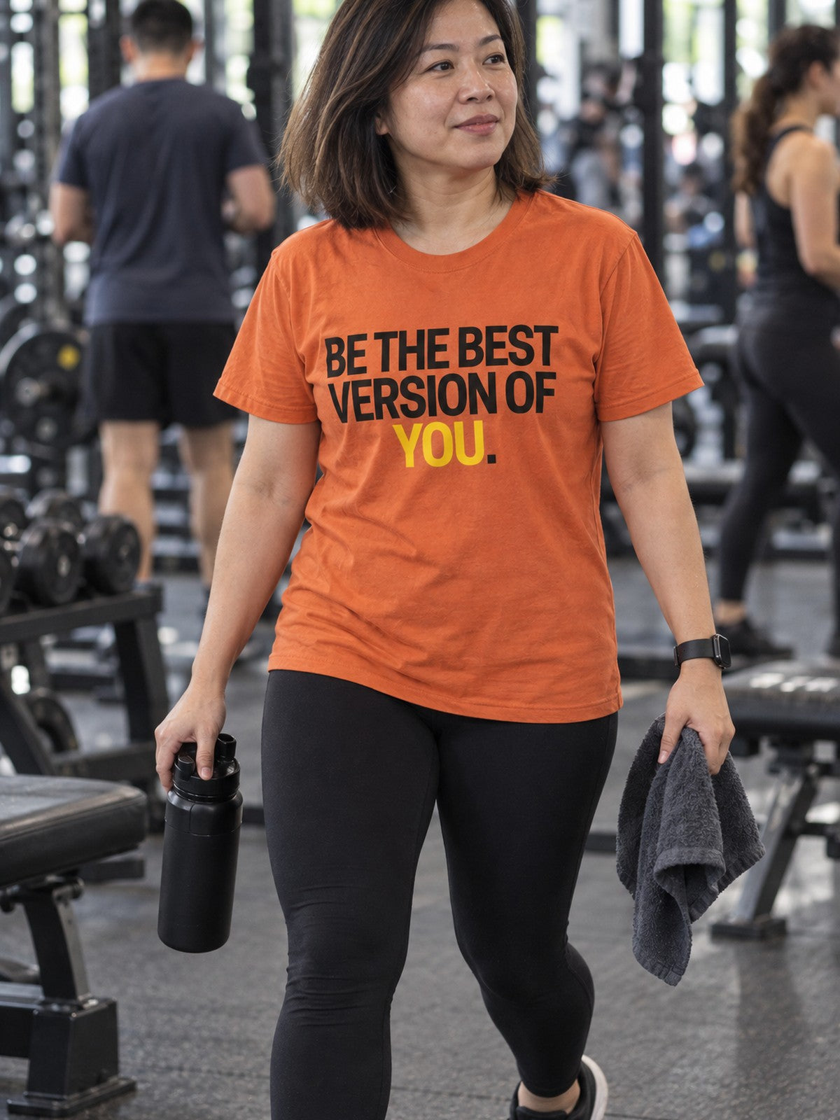 Woman wearing the Vantacore Be The Best Version Of You