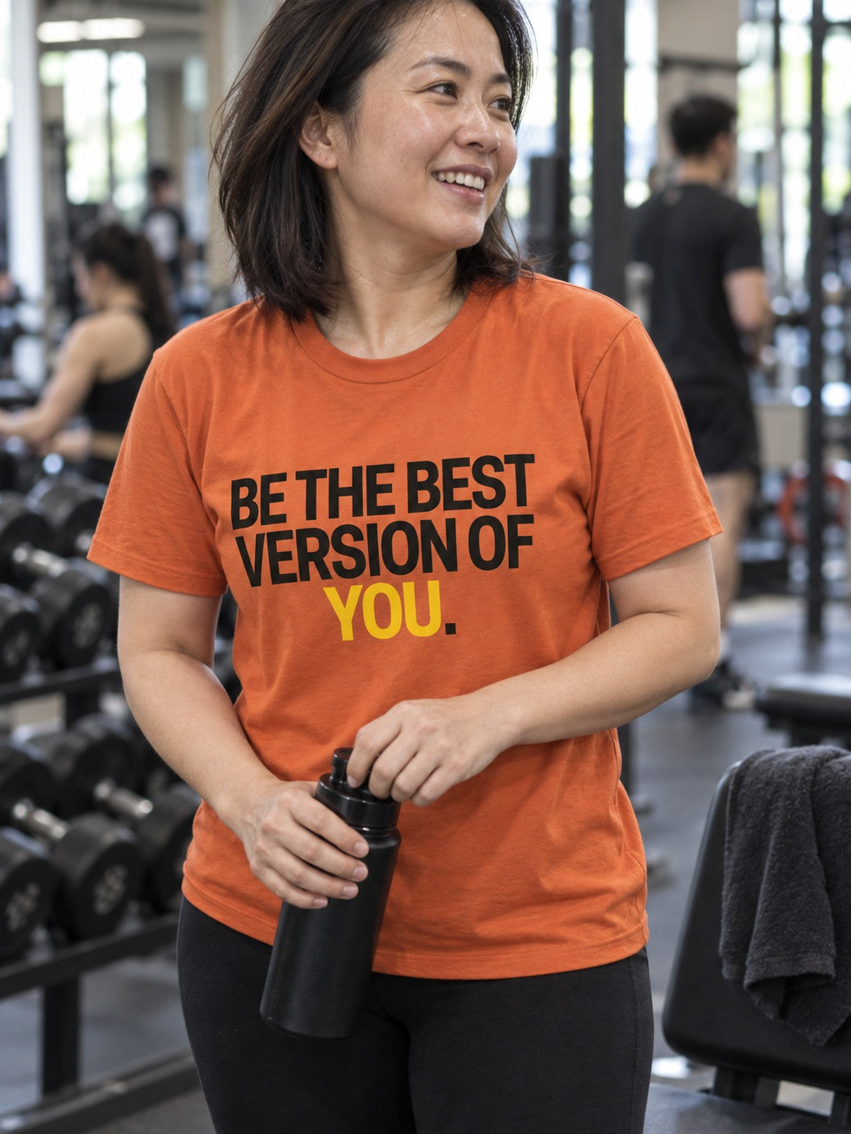 Woman wearing the Vantacore Be The Best Version Of You