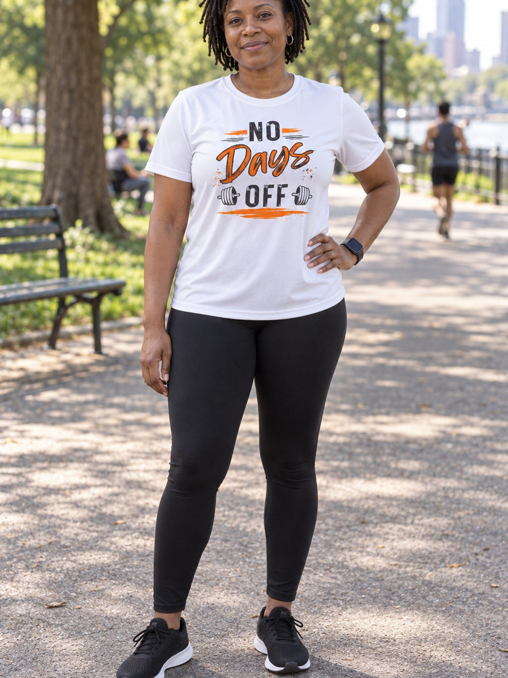 Woman wearing the Vantacore No Days Off