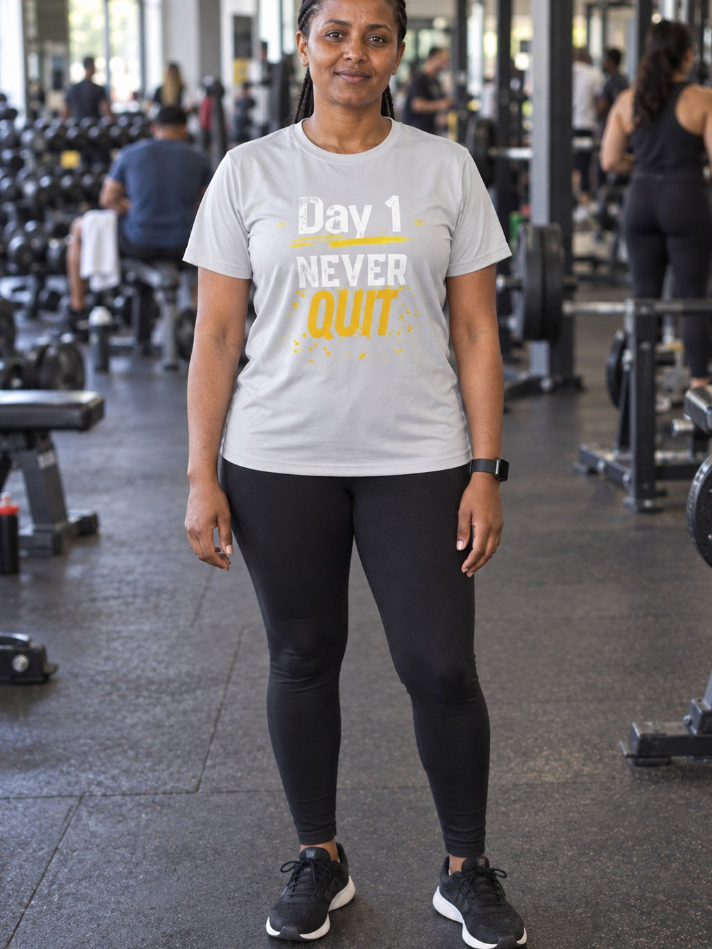 Woman wearing the Vantacore Never Quit