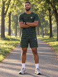Running Volt Night Pace Lanes Men's Athletic Shorts with Pockets, front view