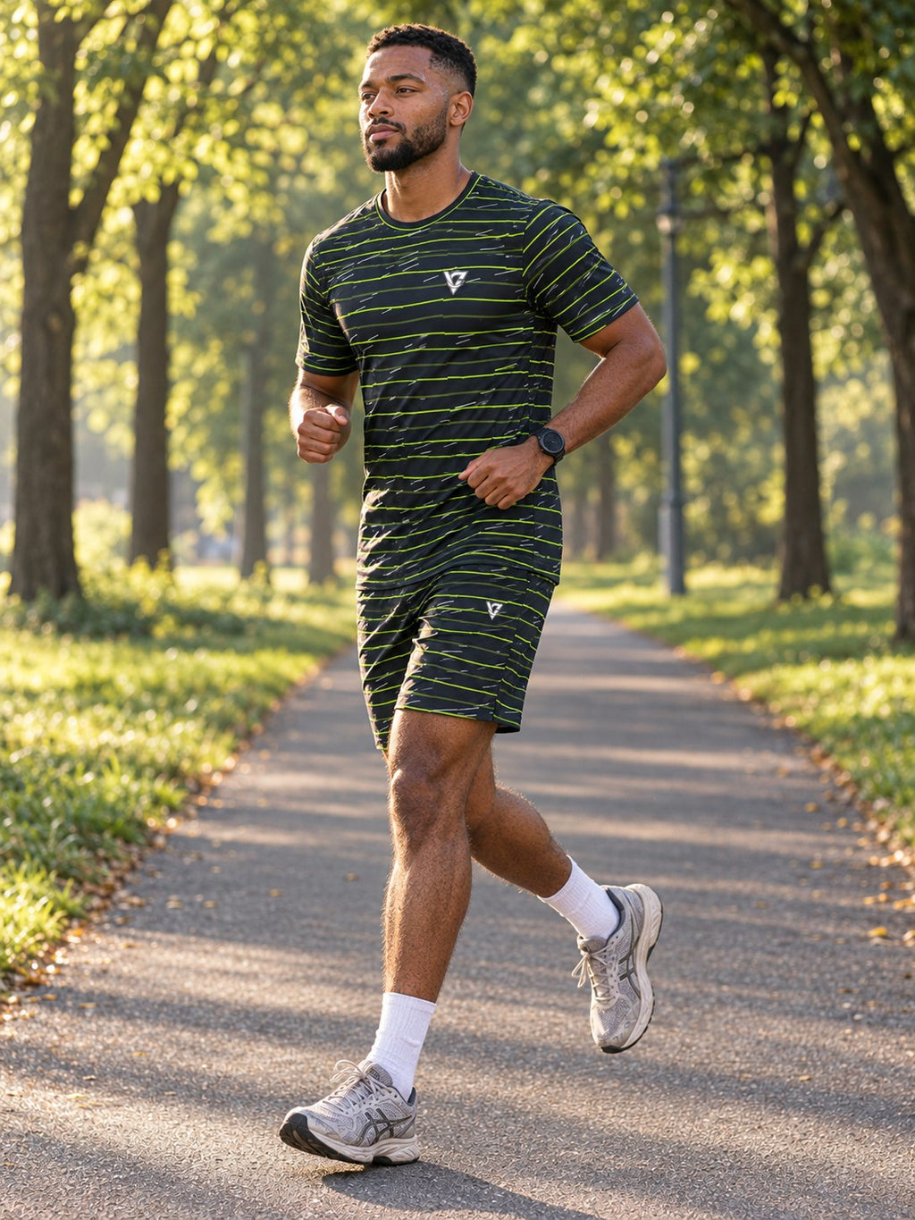Running Volt Night Pace Lanes Men's Sports Jersey, side view