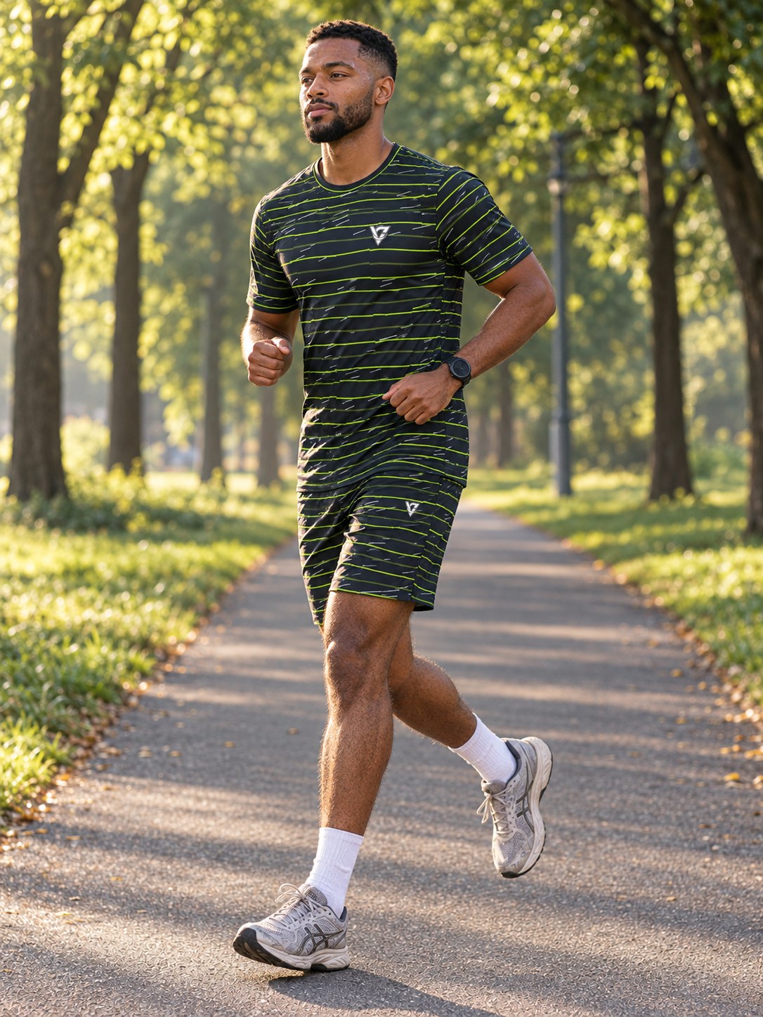 Running Volt Night Pace Lanes Men's Sports Jersey, side view