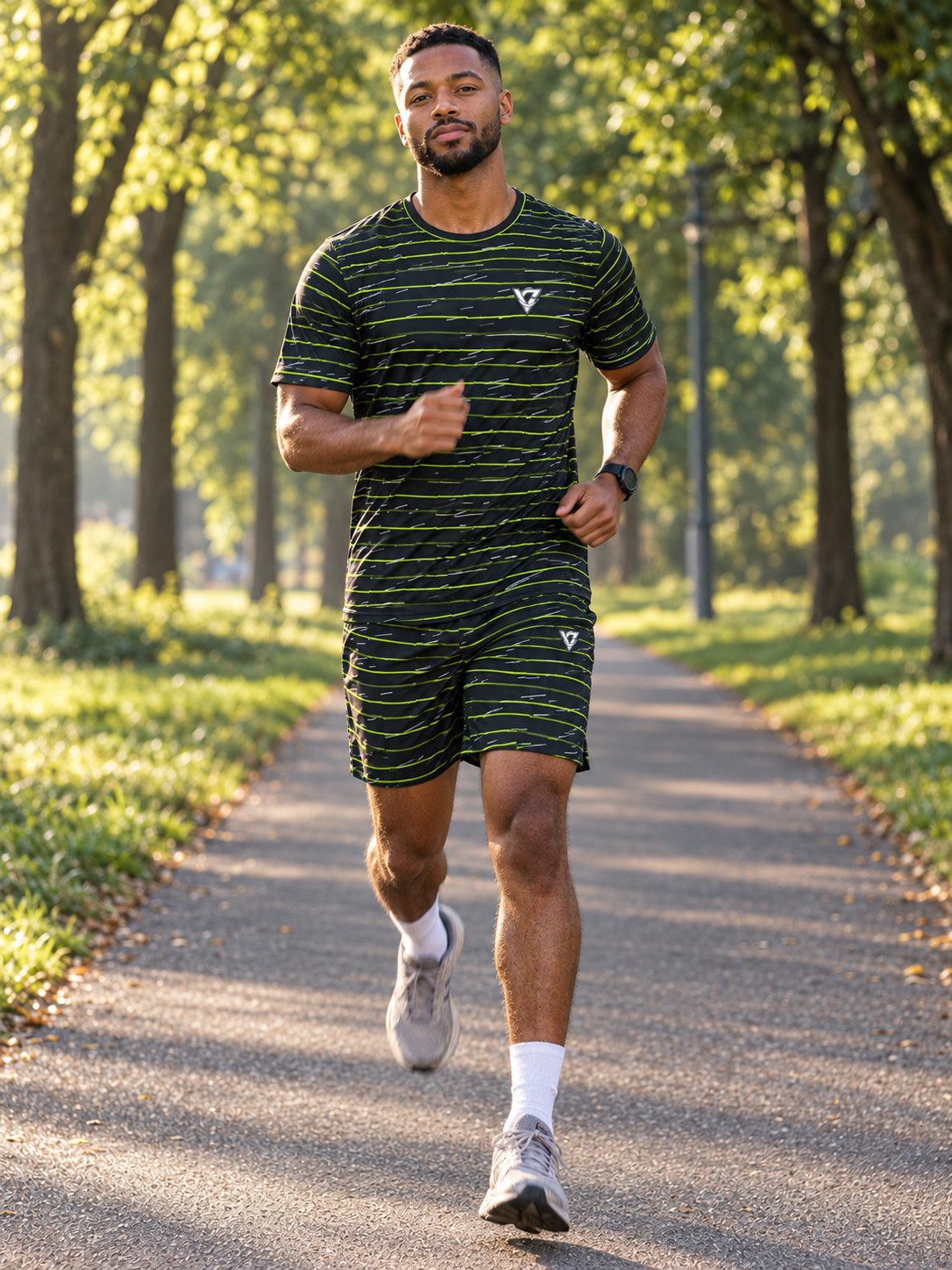 Running Volt Night Pace Lanes Men's Sports Jersey, in action