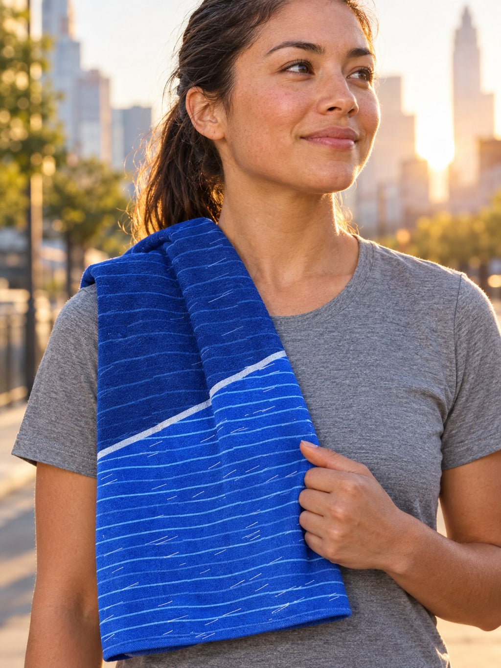 Running Royal Ice Pace Lanes Rally Towel, lifestyle photo