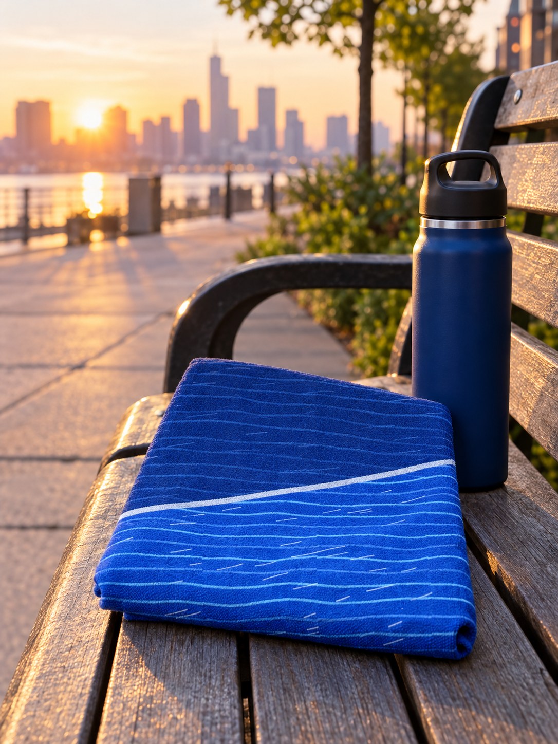 Running Royal Ice Pace Lanes Rally Towel, lifestyle detail