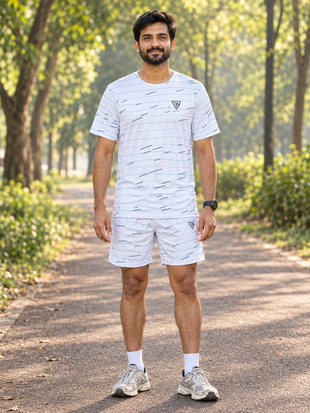 Running Arctic White Pace Lanes Men's Sports Jersey, front view