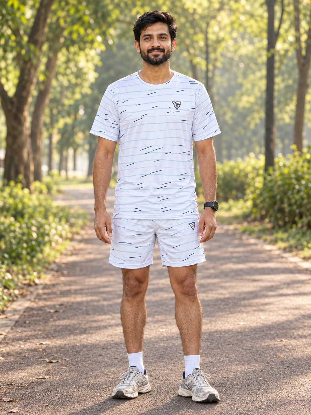 Running Arctic White Pace Lanes Men's Sports Jersey, front view