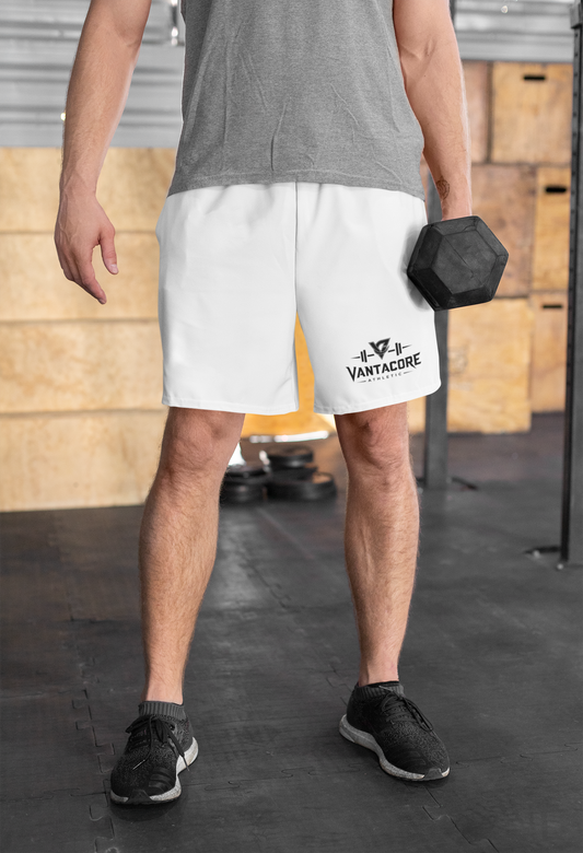Vantacore Athletic Men's Fleece Shorts | Premium Cotton Blend Gym Shorts with Pockets