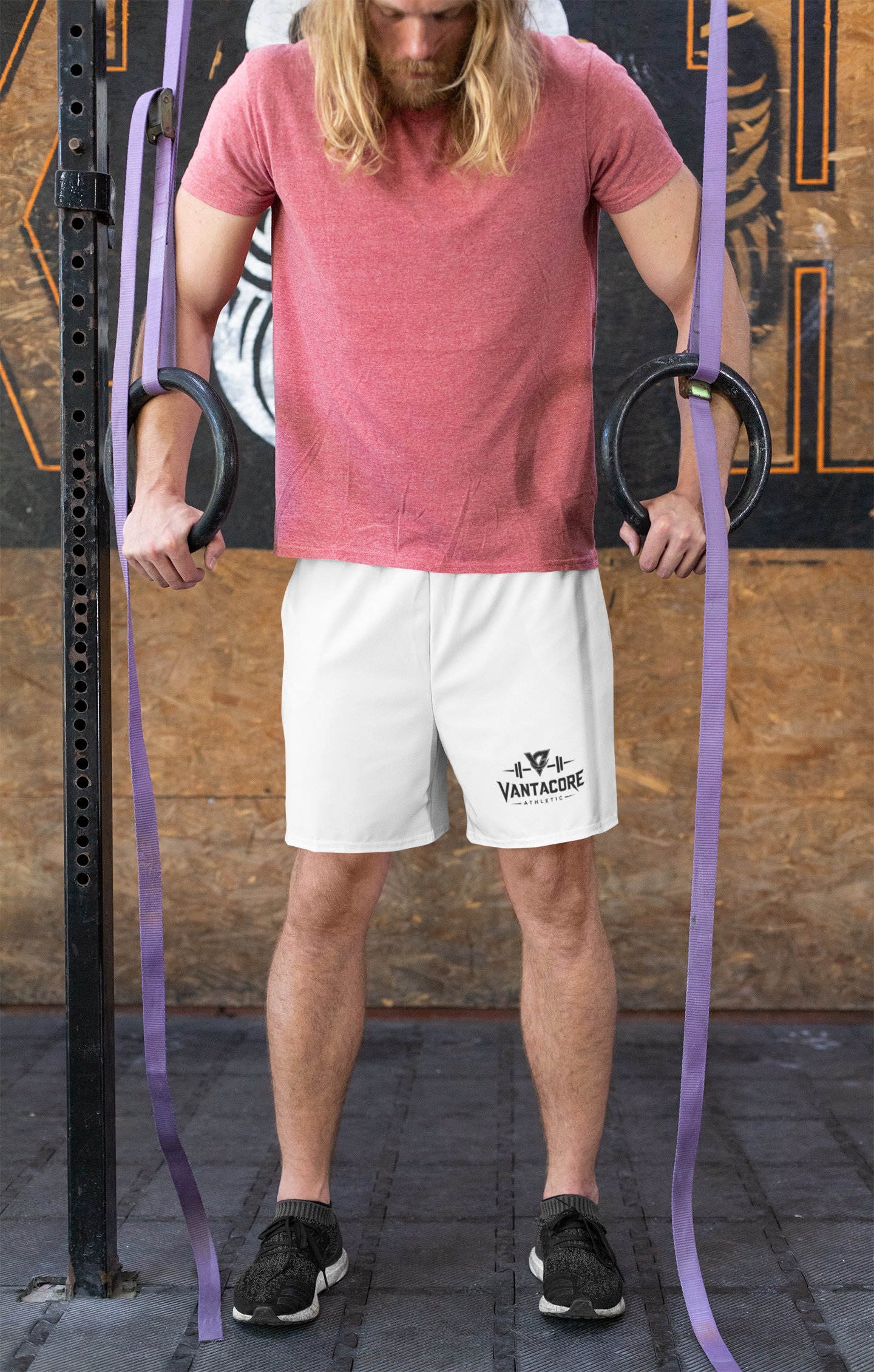 Vantacore Athletic Men's Fleece Shorts | Premium Cotton Blend Gym Shorts with Pockets