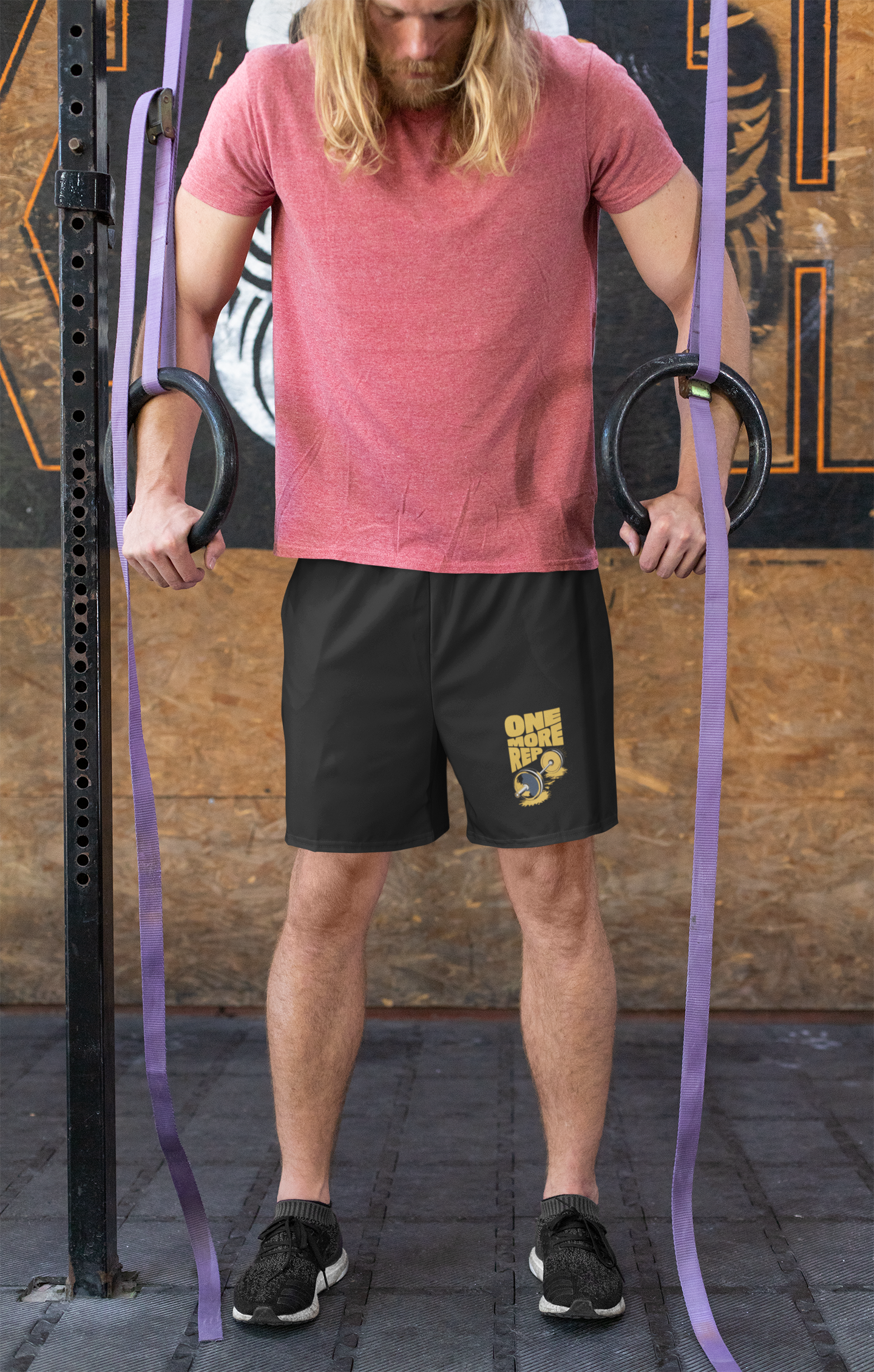 One More Rep Men's Fleece Shorts | Premium Cotton Blend Gym Workout Shorts with Pockets