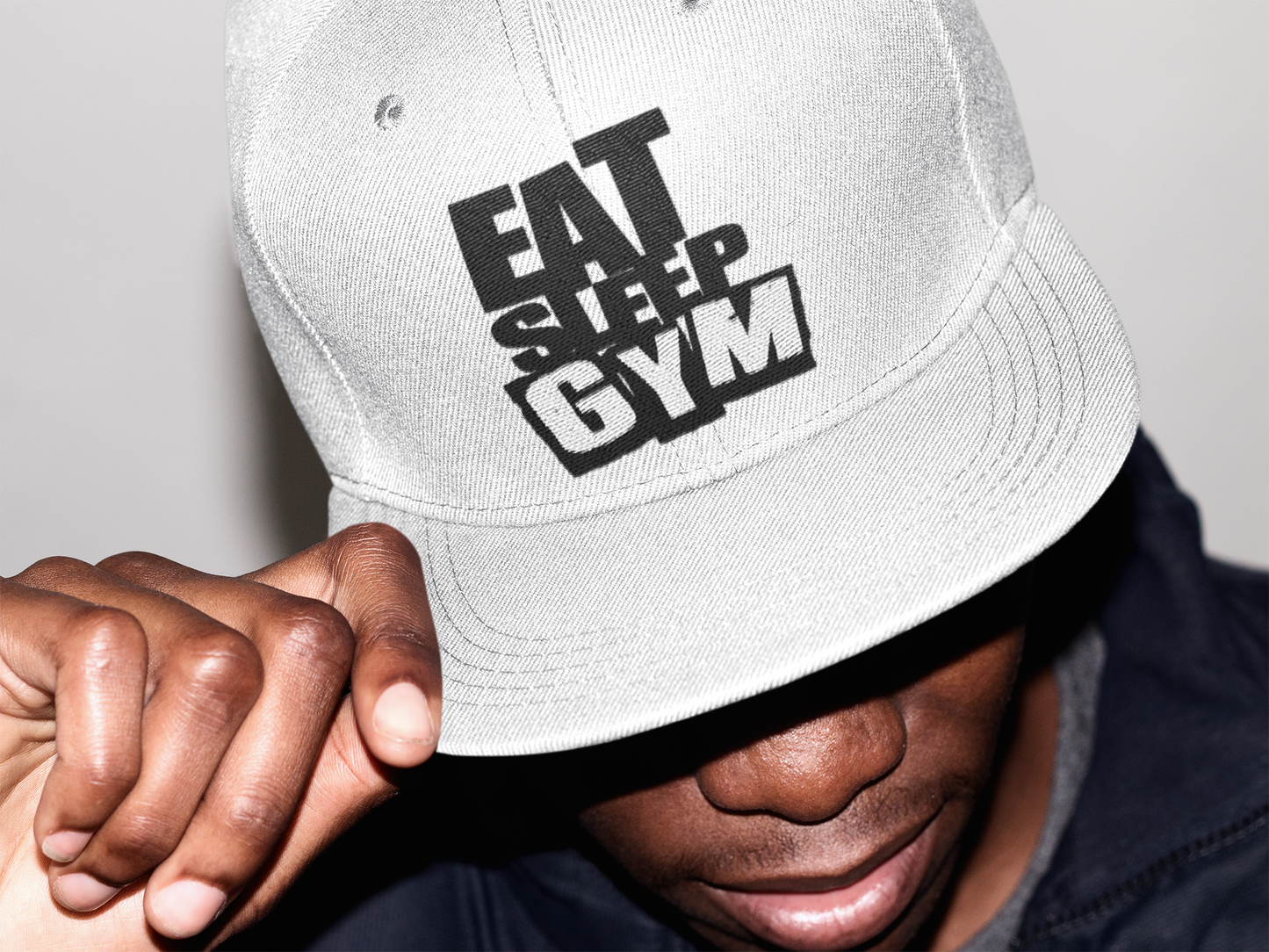 Eat Sleep Gym Embroidered Low Profile Baseball Cap | Adjustable Cotton Twill Dad Hat for Men & Women