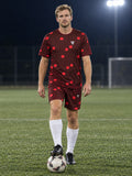 Soccer Crimson Blaze Hex Pitch Men's Sports Jersey, front view
