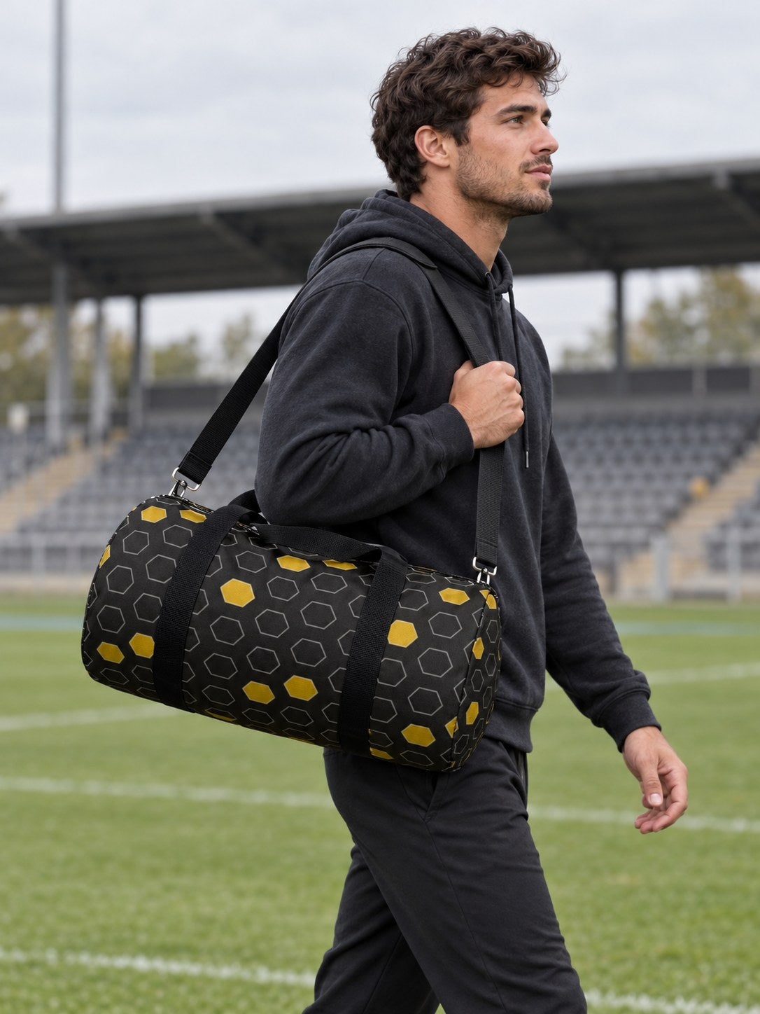 Soccer Gold Rush Hex Pitch Duffel Bag, lifestyle photo