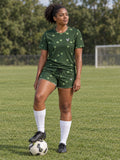Soccer Forest Camo Hex Pitch Women's Sports Jersey, front view