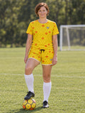 Soccer Neon Citrus Hex Pitch Women's Sports Jersey, front view