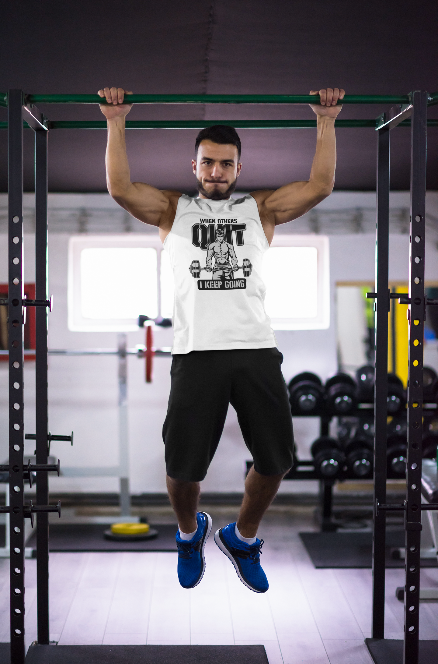 When Others Quit I Keep Going Men's Muscle Tank | Motivational Gym Sleeveless Shirt | Workout Bodybuilding Fitness Tank Top