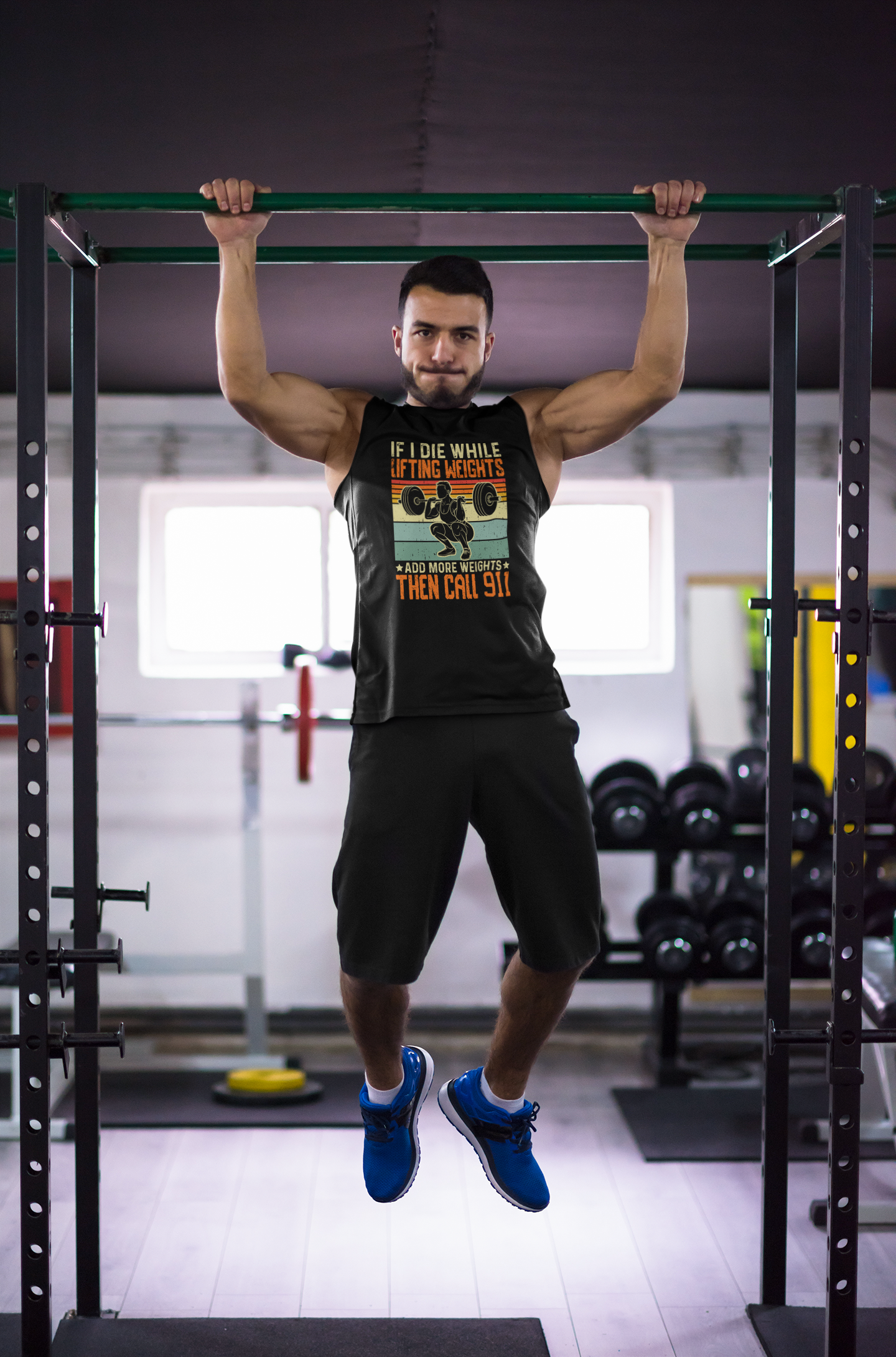 If I Die While Lifting Weights Men's Muscle Tank | Funny Gym Sleeveless Tank Top | Weightlifting Fitness Tank