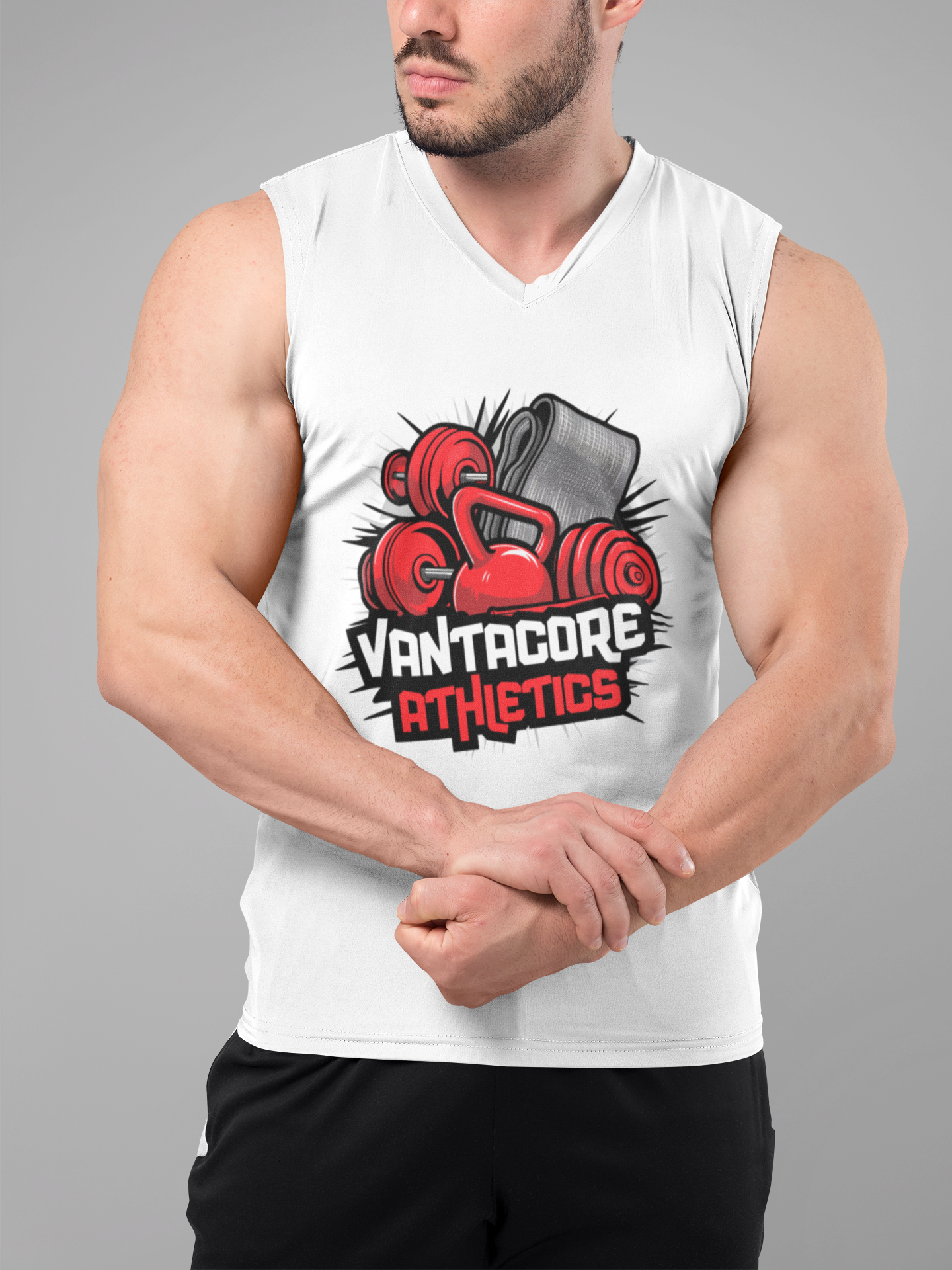 Vantacore Athletics Men's Muscle Tank | Gym Workout Sleeveless Tank Top | Fitness Training Tank