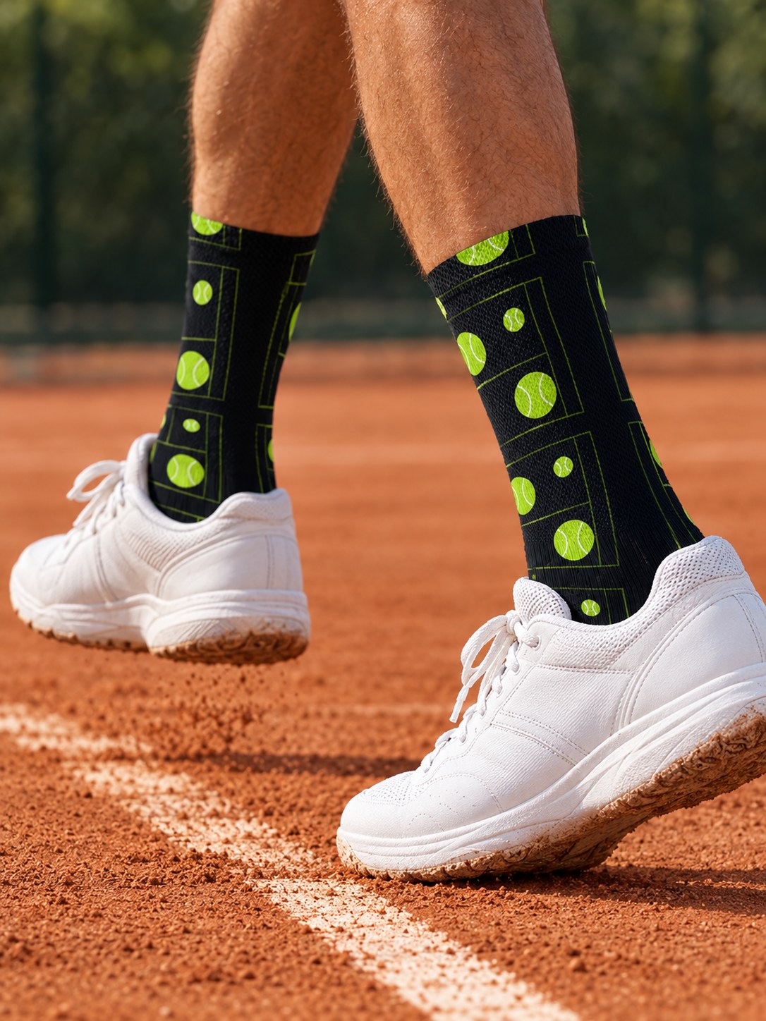 Tennis Volt Night Baseline Seam Athletic Crew Socks, lifestyle detail