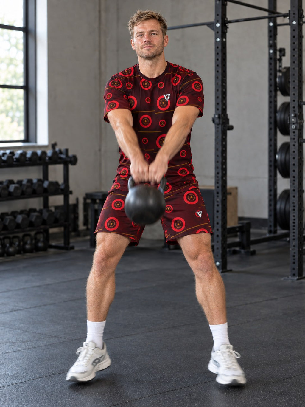 Training & Gym Crimson Blaze Iron Plate Men's Sports Jersey, in action