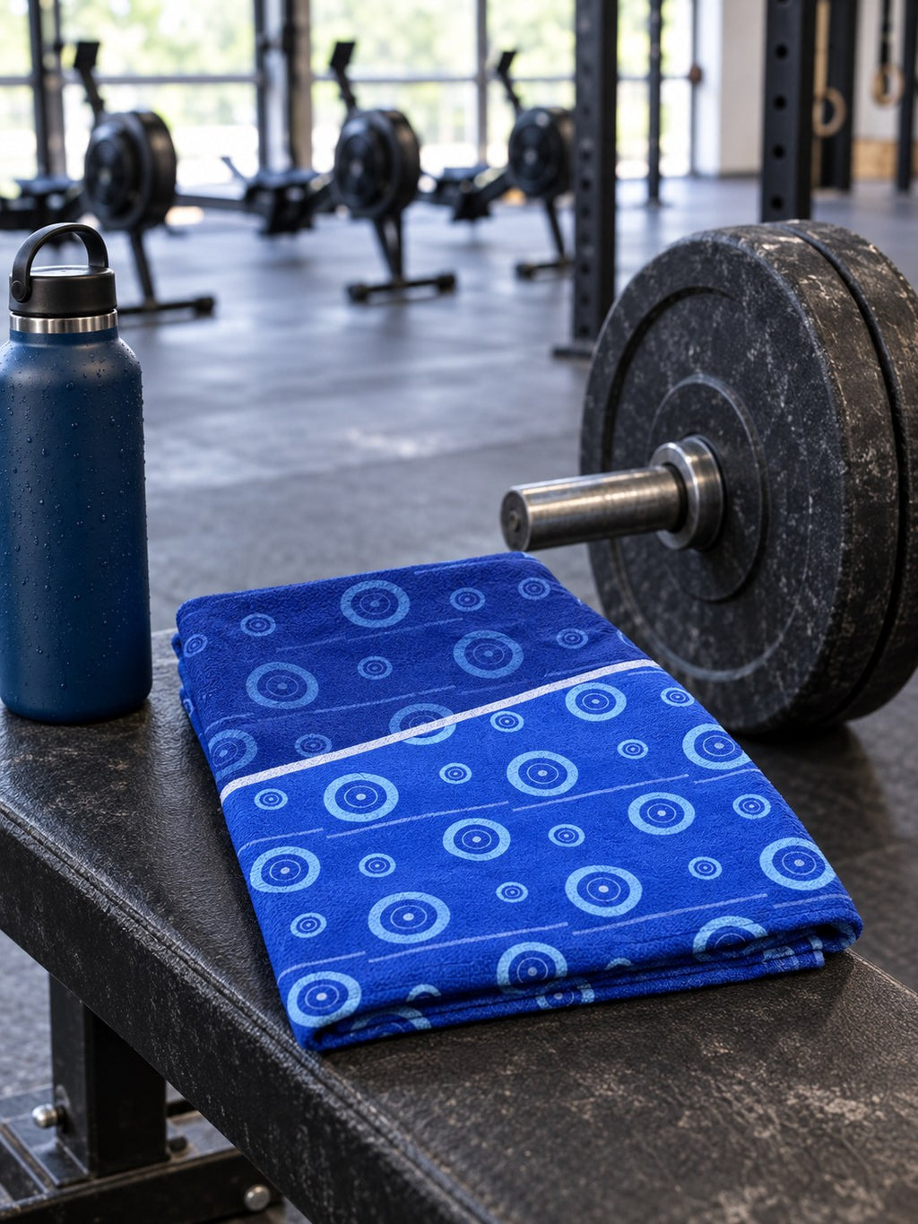 Training & Gym Royal Ice Iron Plate Rally Towel, lifestyle detail