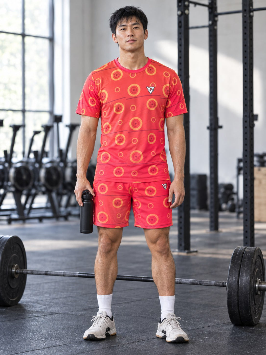 Training & Gym Sunset Fade Iron Plate Men's Sports Jersey, front view