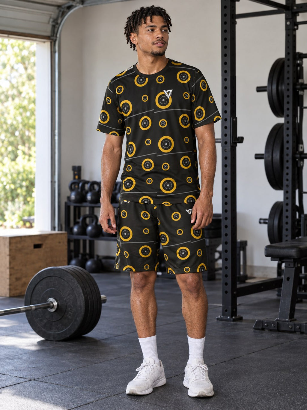 Training & Gym Gold Rush Iron Plate Men's Sports Jersey, front view