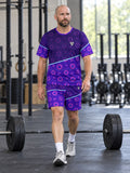 Training & Gym Ultra Violet Iron Plate Men's Sports Jersey, front view