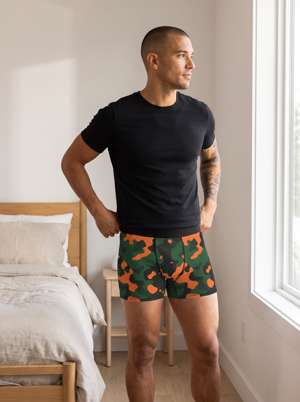 Evergreen Ember Camo Men's Boxer Briefs — Performance Underwear